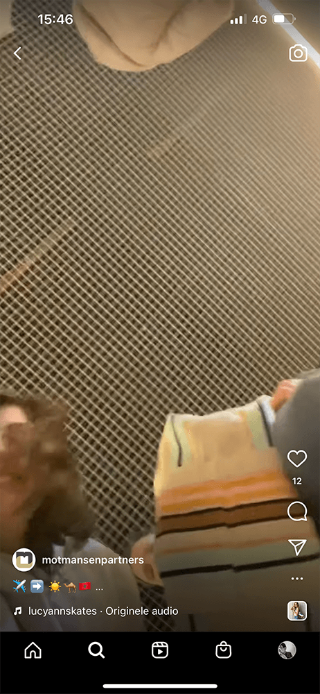 Voorbeeld van een reel